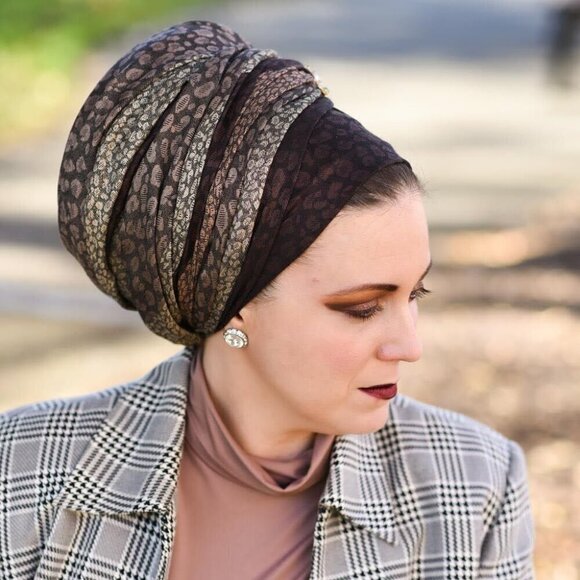 Striped Leopard Scarf - Picture 2 of 2